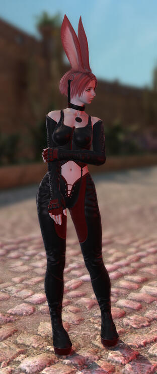 Edited and adapted generic .fbx model into Final Fantasy XIV's game engine